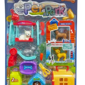 SET MASCOTAS C/ACCESORIO 33X24CM