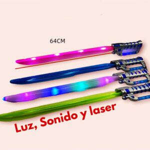 ESPADA LUZ SONIDO Y LASER 64CM