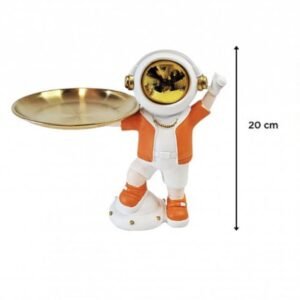 ADORNO ASTRONAUTA C/BANDEJA 20CM