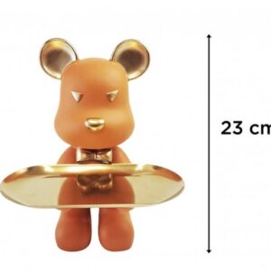 ADORNO ANIMALITO C/BANDEJA 23CM