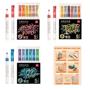 MARCADOR ARCRI DELI GLITTER X6