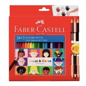 LAPIZ COL X24 FABER-CAS +3 BICOL CARAS
