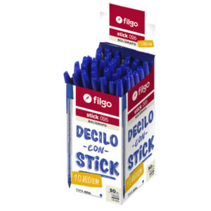 BOLIGRAFO FILGO 1MM STICK X 50 UNIDADES