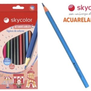 LAPIZ SKYCOLOR ACUARELABLES LARGO X12