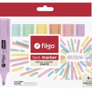 RESALTADOR FILGO MARKER PASTEL X6