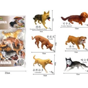 ANIMALES PERRO GOMA X6