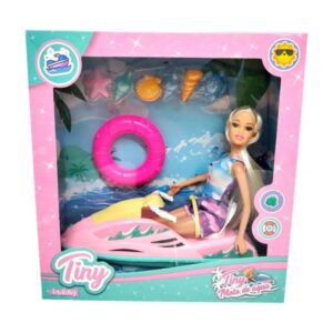 MUNECA TINY MOTO AGUA 28X28CM