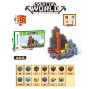 BLOQUES MAGN MINECRAF 143PCS