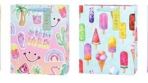 BOLSA REGALOS HELADO MEDIA 32X26CM
