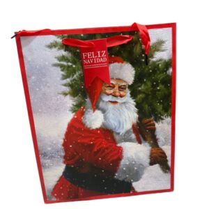 BOLSA REGALOS PAPA NOEL 32X26CM