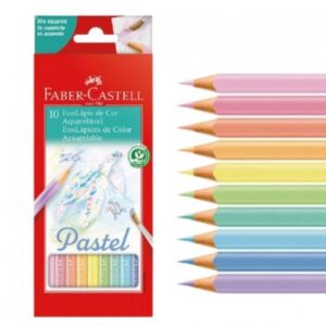 LAPIZ COLOR FABER-CAS X10 PASTEL ACUARELABLE