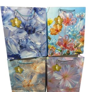 BOLSA REGALOS FLORES 32X26CM