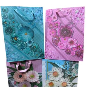 BOLSA REGALOS FLORES 42X30CM