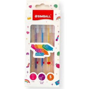 BOLIGRAFO GEL SIMBALL X5 GLITTER
