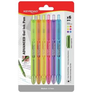 BOLIGRAFO KEYROAD GEL X 6 0.7MM
