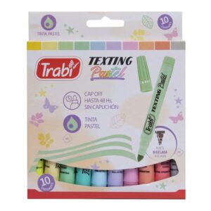 RESALTADOR TRABI TEXTING PASTEL PACK X10