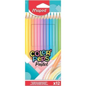 LAPIZ COLOR X12 LARGO MAPED PASTEL