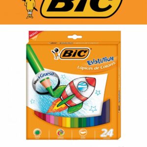 LAPIZ COLOR X24 LARGO BIC 4MM