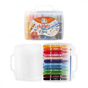 CRAYONES X12 C/PINCEL EZCO GEL VALIJA
