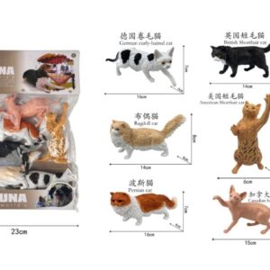 ANIMALES GOMA GATO X6