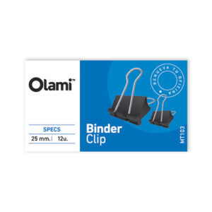 APRETADOR BINDER CLIP 25 MM. CAJA X 12 UN.103012