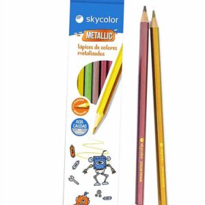 LAPIZ SKYCOLOR X 6 LARGO METALIZADOS