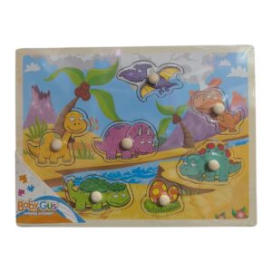 ENCASTRE PIN MADERA DINOSAURIO