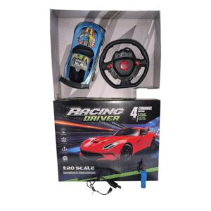 AUTO R/C A BATERIA CON VOLANTE AZUL