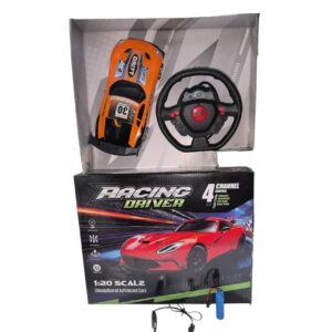 AUTO R/C A BATERIA CON VOLANTE NARANJA