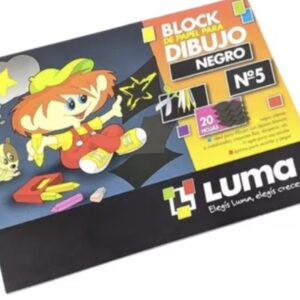 BLOCK DIBUJO N5 NEGRO 20 HOJA