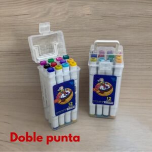 MARCADOR VALIJA DOBLE PUNTA X12