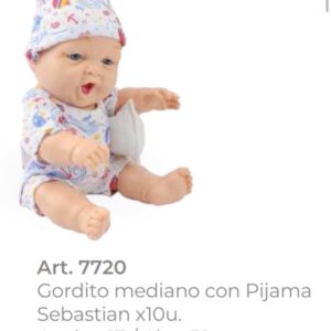 BEBE GOMA GORDITO C/PIJAMA 32X17CM