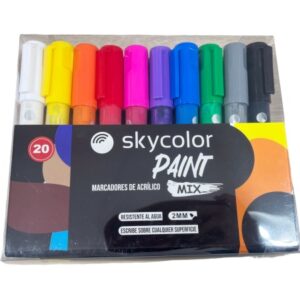MARCADOR SKY MIX PAINT ACRI X20 X2MM