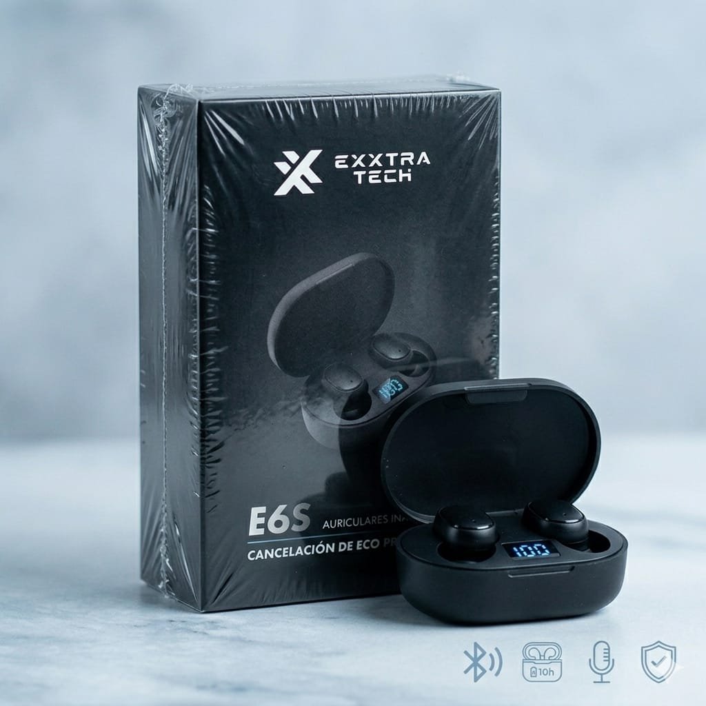 AURICULAR E6S CON VISOR DE BATERIA