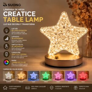 LAMPARA DE ESTRELLA DORADA