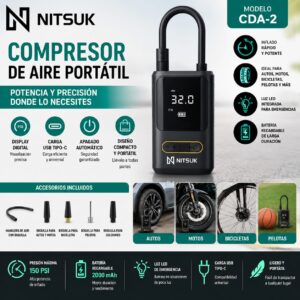 COMPRESOR PORTÁTIL NITSUK CDA-2