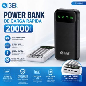 POWER BANK IBEK 20000mAh PD-180
