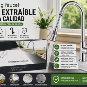GRIFERIA MONOCOMANDO EXTENSIBLE P/ COCINA