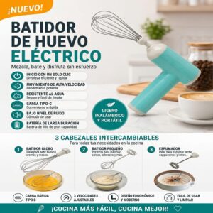 BATIDORA 3 EN 1 RECARGABLE