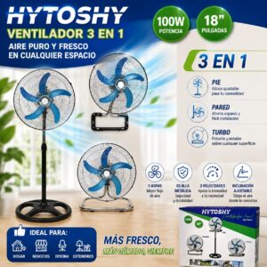 VENTILADOR HYTOSHY 18" 3 EN 1