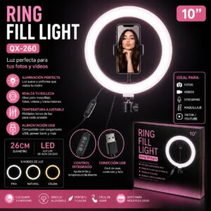 ARO DE LUZ 10 PULGADAS 26CM EX02702