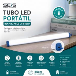 LUZ LED SEIS RECARGABLE 55CM AV24561-2