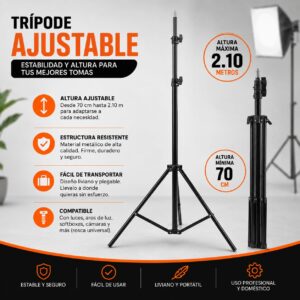 TRIPODE UNIVERSAL 2.10 MTS PARA ARO DE LUZ