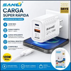 CARGADOR SANCI USB - TIPO C 120W
