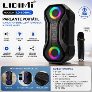 PARLANTE LIDIMI LD-S060AC