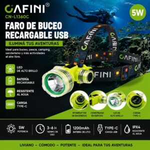 FARO DE BUCEO RECARGABLE CN-L1360C