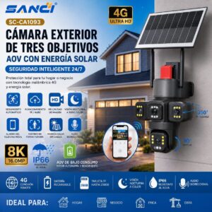 CAMARA SOLAR TRIPLE LENTE SANCI SC-1093