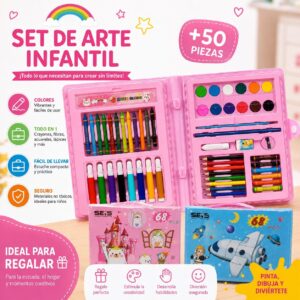 SET DE ARTE INFANTIL 68 PIEZAS AF24385