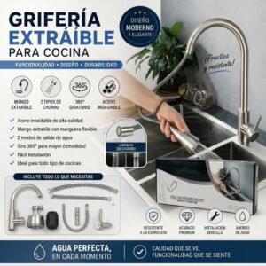 GRIFERIA COCINA EXTRAIBLE 360 HAPPY OFWATER
