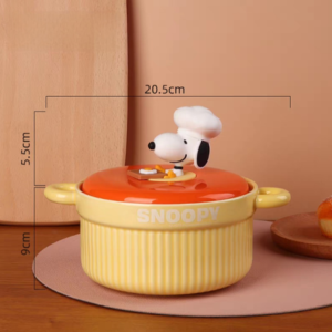 BOWL CERAMICA CON TAPA AMARILLO PERRITO 2025080810330